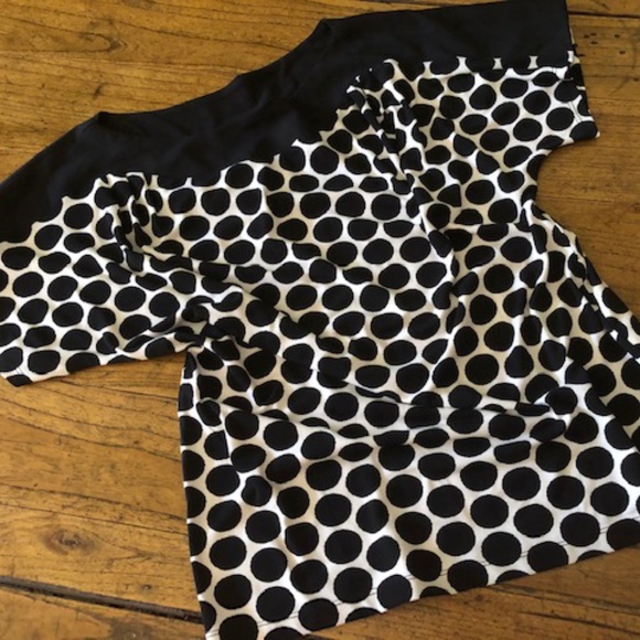 New York & Company Stretch Polka Dot Top S - Picture 8 of 12